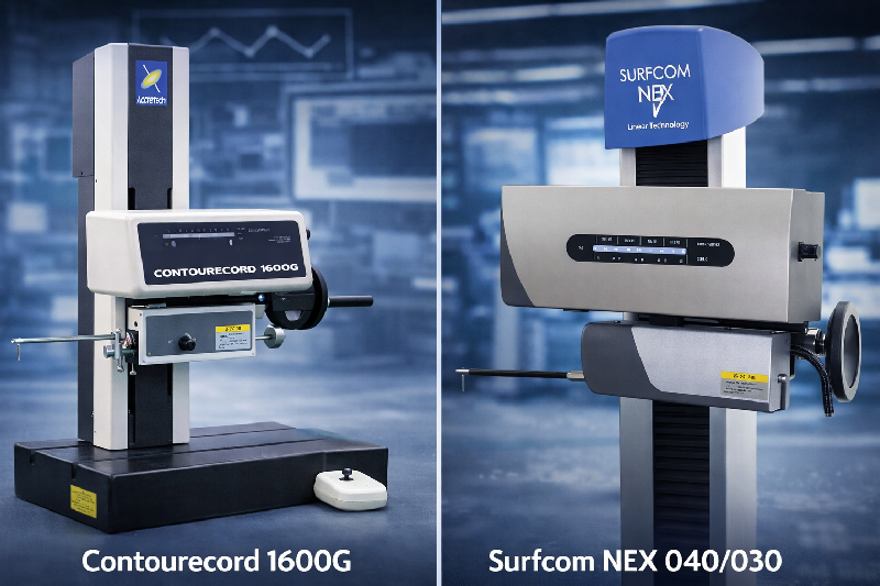 Contour Measuring Instrument Comparison Contourecord 1600G vs Surfcom NEX 040030 – Accuracy, Flexibility, Cost & Industry Applications
